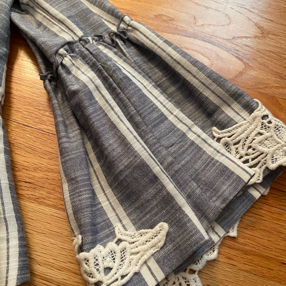 Zara Basic Striped Bell Sleeve Jacket - image 6